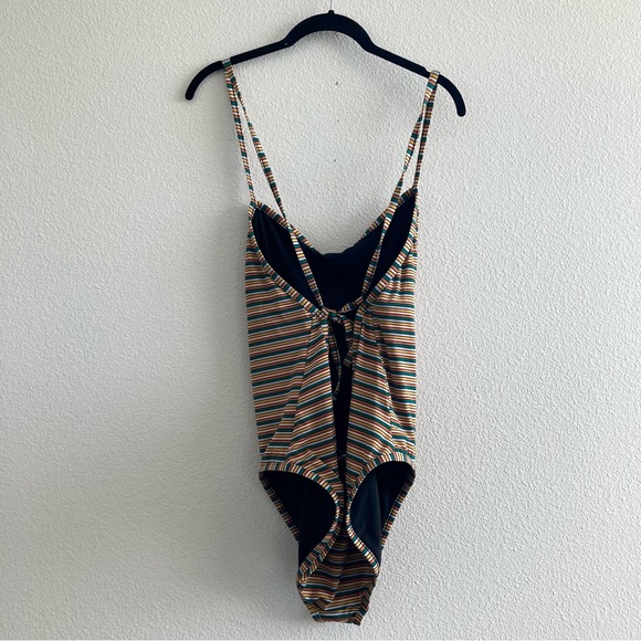 Madewell Second Wave Straight One-Piece Swimsuit in Rainbow Stripe - Picture 11 of 11